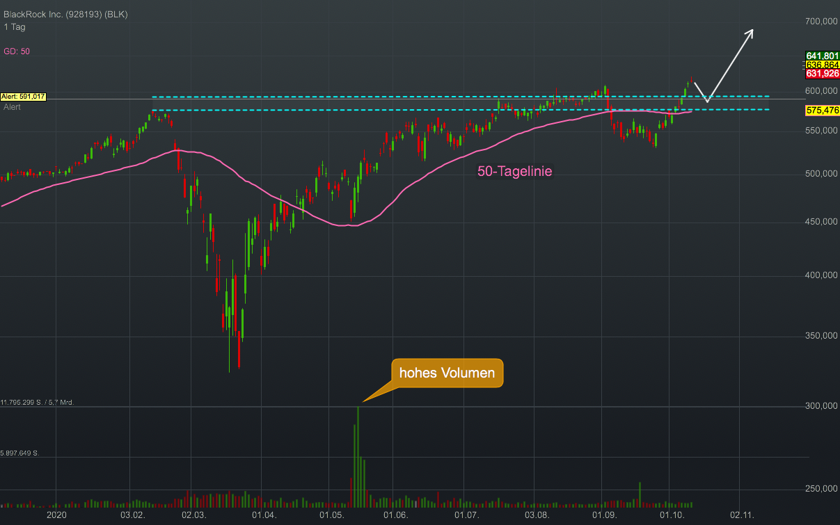 Chartanalyse BlackRock: Gerade in Krisenzeiten zieht der Finanz-Gigant Investoren aus der ganzen Welt an!